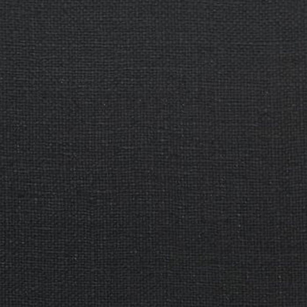 Noir Woven Linen fabric swatch in matte black, 100% linen upholstery textile for sofas, chairs, cushions, and interior design.