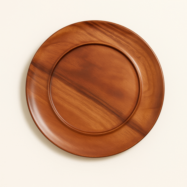 LARGE WOODEN CHARGER PLATE